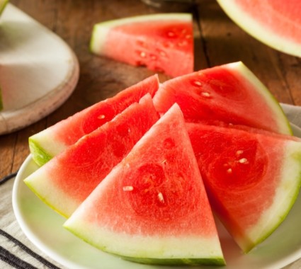 Sliced watermelon